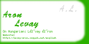 aron levay business card